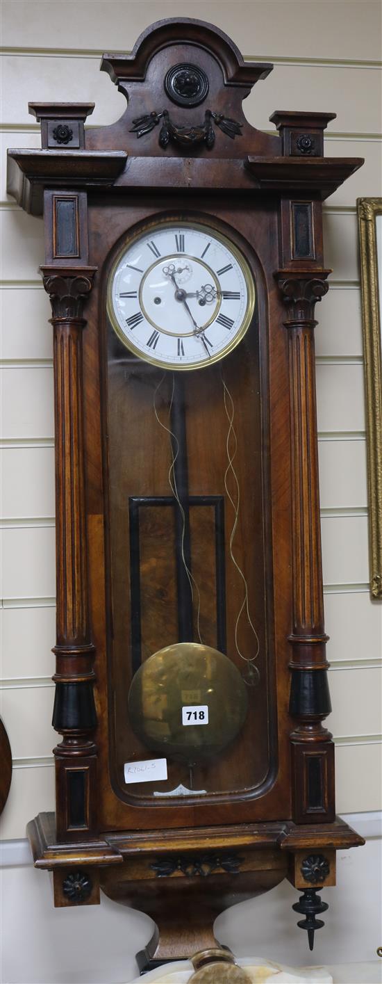 A Vienna wall clock, H.120cm approx